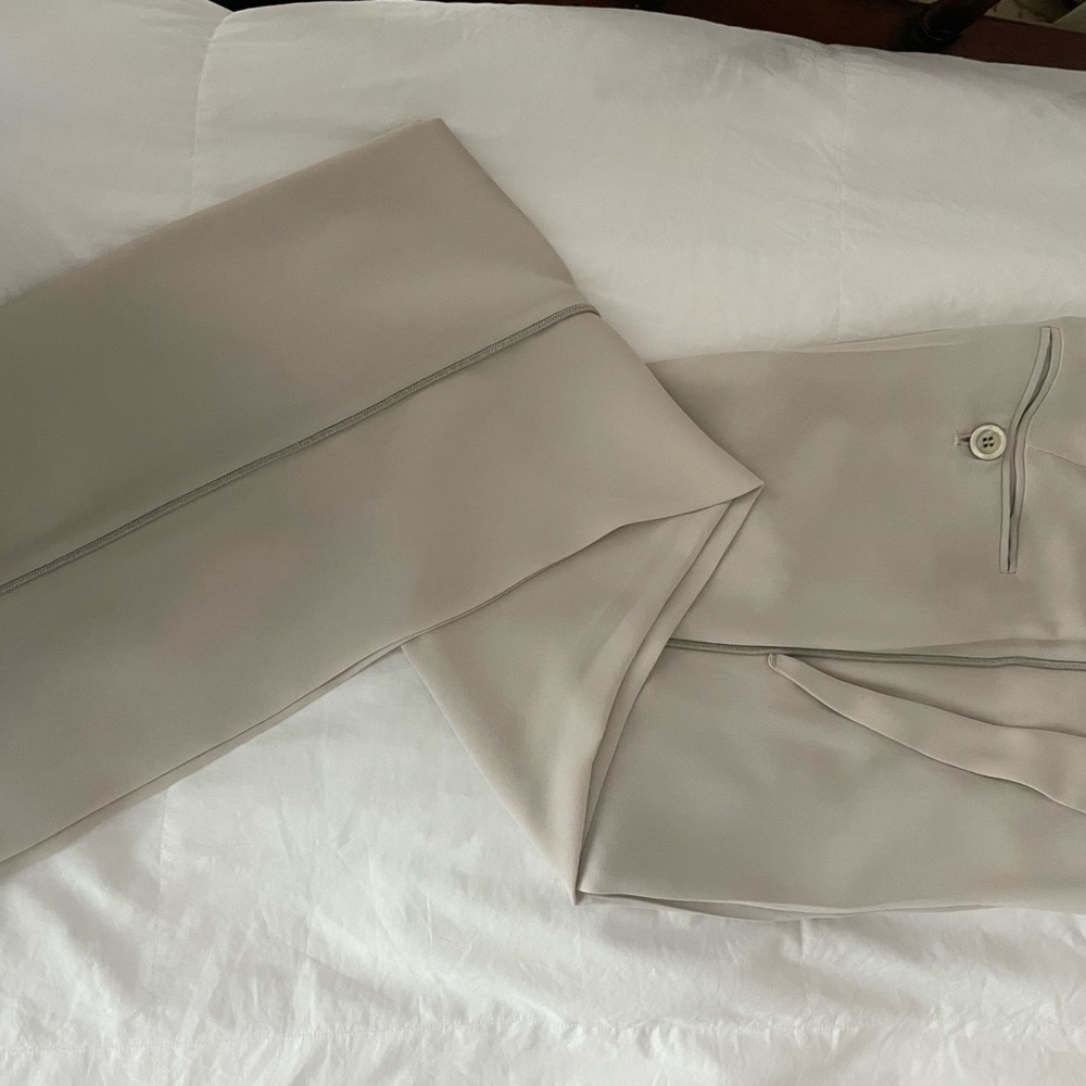 BRUNELLO CUCINELLO bone silk pants size 2